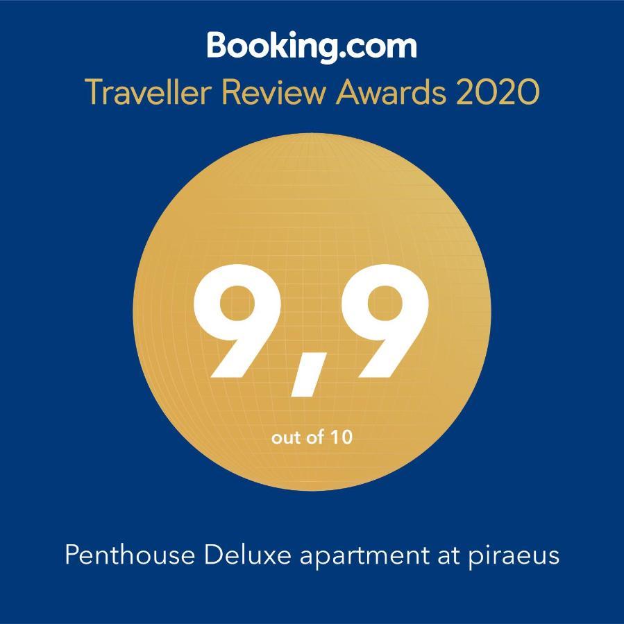 Penthouse Deluxe Apartment At Pireus Exteriör bild